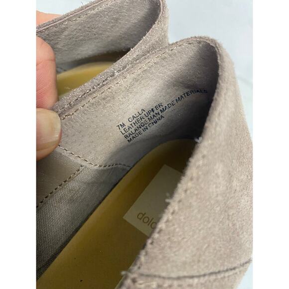 Women's Dolce Vita Loafers Slip On Calla Gray Suede Leather Work Casual Size 7 - Picture 6 of 15
